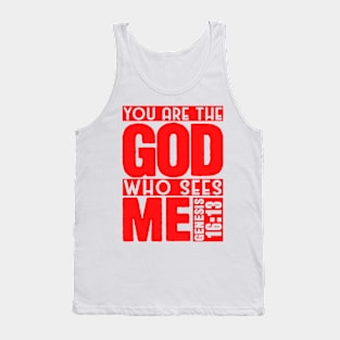 Genesis 16:13 God Who Sees Me Tank Top